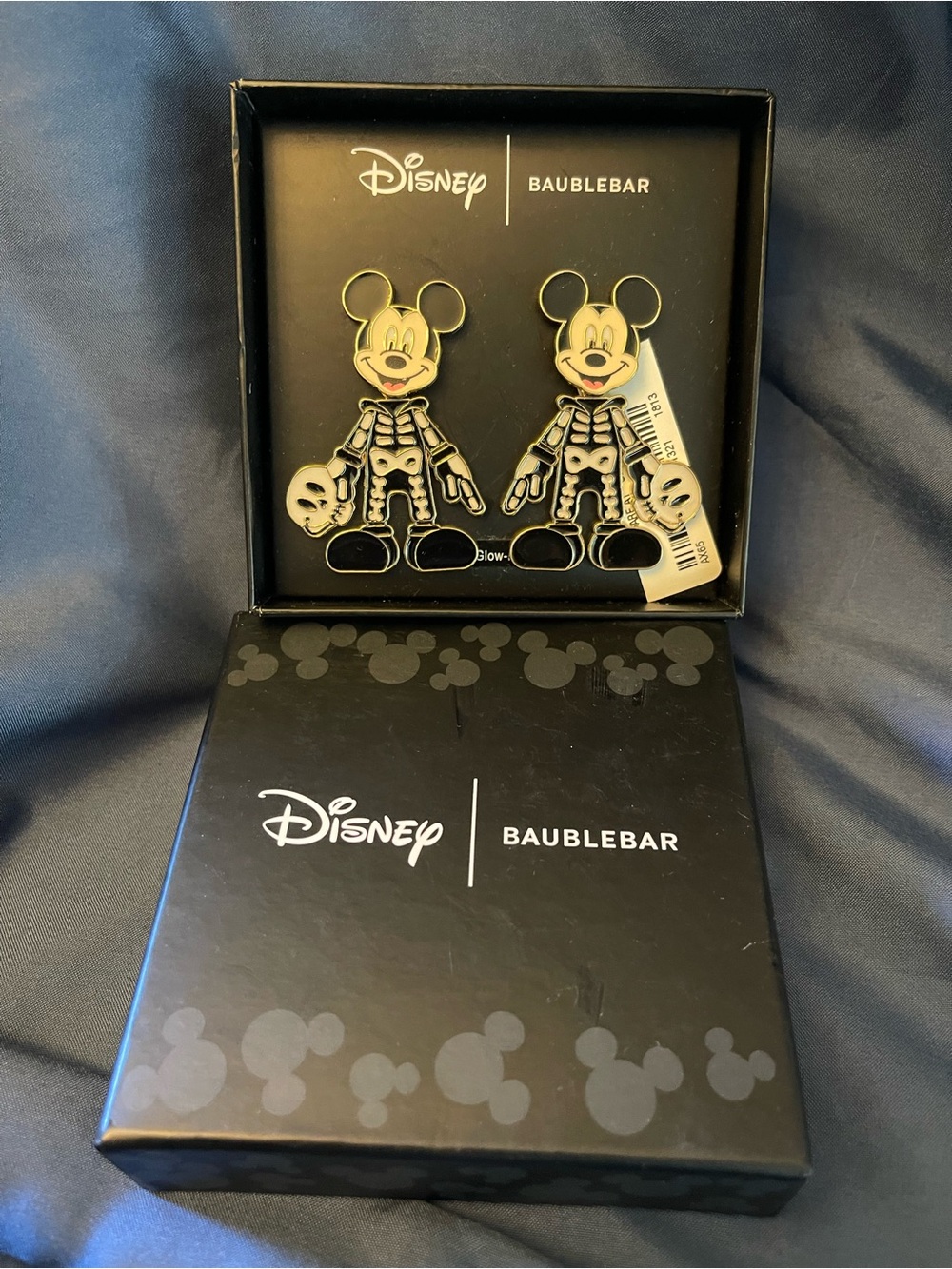 Disney BaubleBar- Mickey Mouse Skeleton Costume Earrings